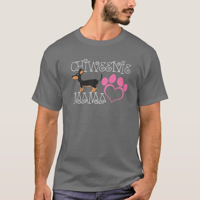 Camiseta Cachorro Povoado Chiweenie Mama - Bonita Chiweenie (Frente)