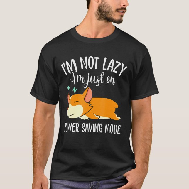Camiseta Cachorro Preguiçoso de Corgi (Frente)