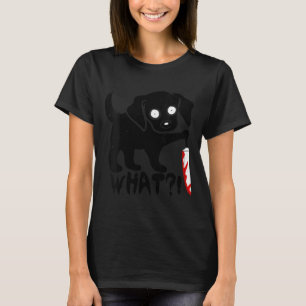 Camiseta Cachorro Preto Assustador Fofo e Divertido de Hall