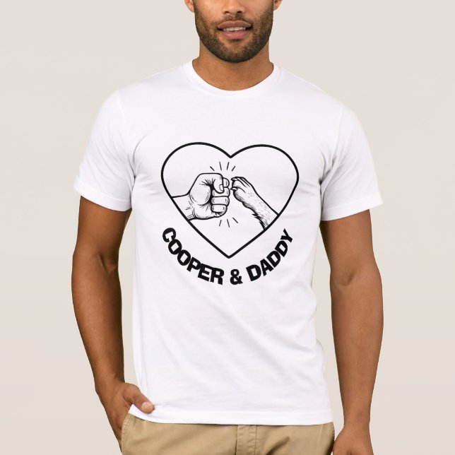 Camiseta Cachorro preto simples e Pai punho (Frente)