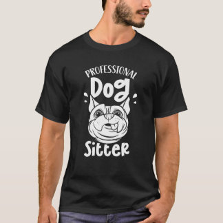 Camiseta Cachorro profissional Cachorro sentado Cachorro Ca