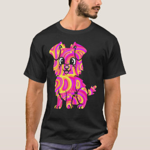 Camiseta Cachorro Psicodélico Cachorro Puppy Proprietário P