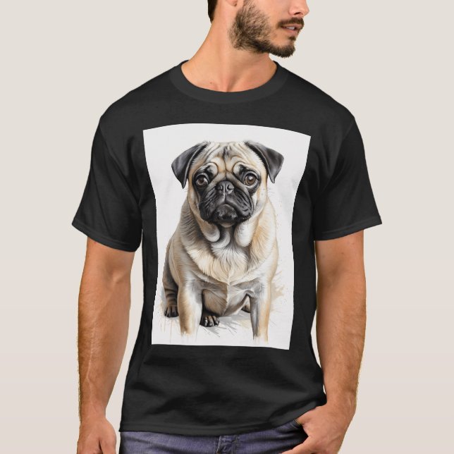Camiseta Cachorro Pug (Frente)