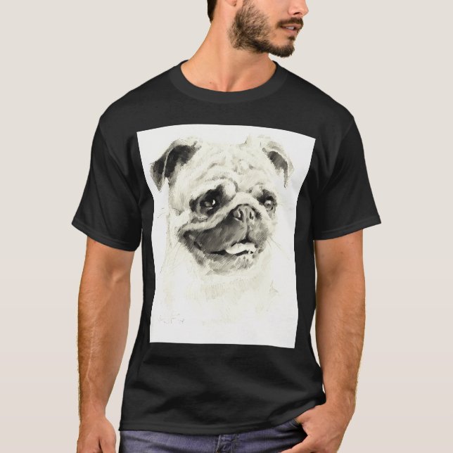 Camiseta Cachorro pug (Frente)