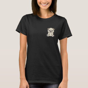 Camiseta Cachorro Pug Amante de Cachorro Fofinho Dono Estét