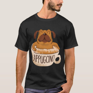 Camiseta Cachorro Pug de Café Cappuccino