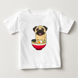Camiseta Cachorro Pug e Ramen