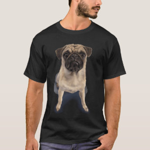 Camiseta Cachorro Pug Emburrado - Arte de Animal de Estimaç