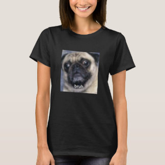 Camiseta Cachorro Pug Engraçado Foto Borrosa Meme Fofo