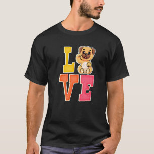 Camiseta Cachorro Pug Fofo Amor Namorado Cachorrinho