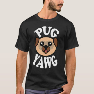 Camiseta Cachorro Pug Fofo Bocejando