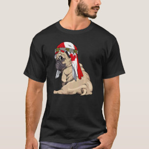 Camiseta Cachorro Pug Fofo Retro Orgulho Bandeira Canadá