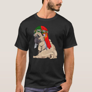 Camiseta Cachorro Pug Fofo Retro Orgulho Bandeira Portugal