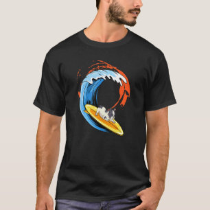 Camiseta Cachorro Pug Fofo Surfando Animal Surf