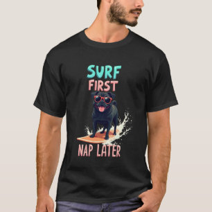 Camiseta Cachorro Pug Legal Surfando