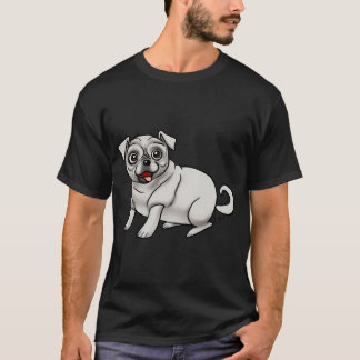 Camiseta Cachorro - Pug - Prata