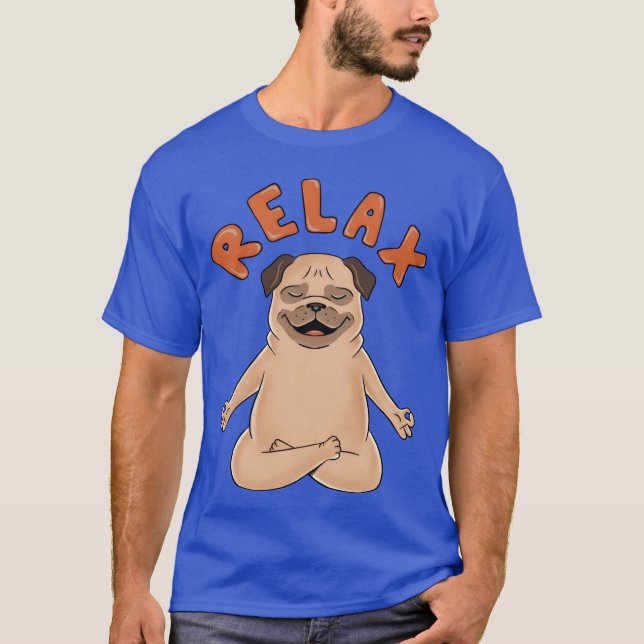 Camiseta Cachorro Pug Rela 70s vintage (Frente)