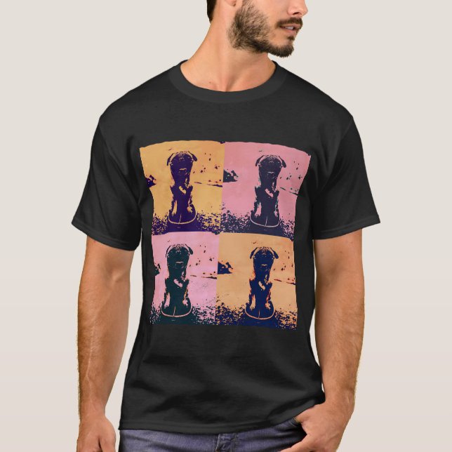 Camiseta Cachorro Pug Skate Pop Art (Frente)