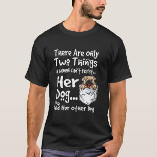 Camiseta Cachorro Pug Uma Mulher Não Resiste Ao Seu Cão Ama