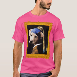Camiseta Cachorro-Puppy com uma caramuja de cor-de-rosa