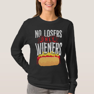 Camiseta Cachorro-Quente Adulto Trocadilho Sem Perdedores S