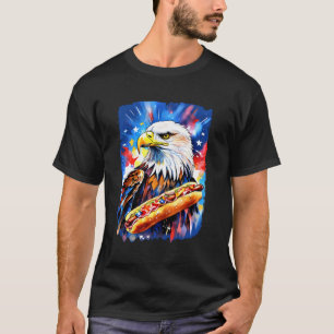 Camiseta Cachorro Quente Águia Divertido e Patriótico