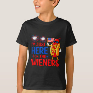 Camiseta Cachorro quente aqui para os cachorros-quentes div