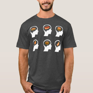 Camiseta Cachorro Quente Burger de Mente de Comida Rápida