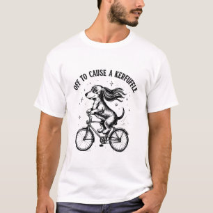 Camiseta Cachorro-quente-ciclista engraçado Pronto Para Cau