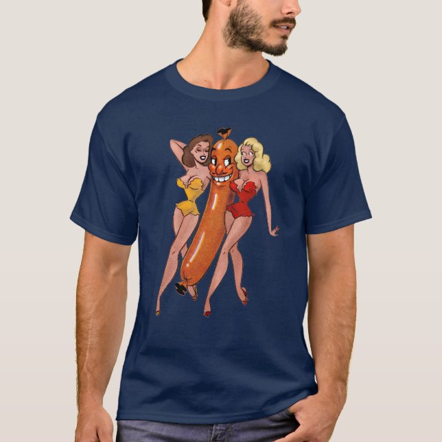 Camiseta Cachorro Quente com as Mulheres (Frente)