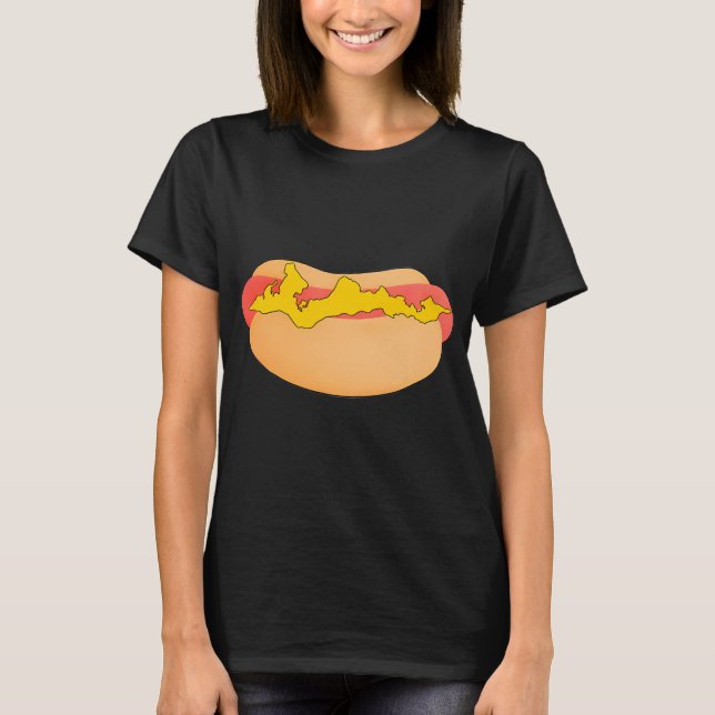 Camiseta Cachorro-quente de Fishers Island, NY (Frente)