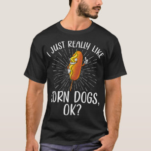 Camiseta Cachorro Quente de Milho Engraçado Para Homens Mul