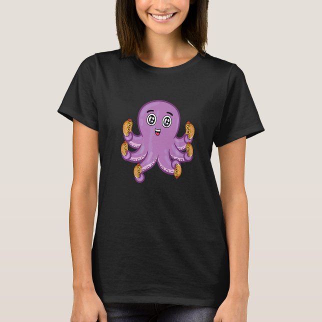 Camiseta Cachorro Quente de Polvo Fofo   (Frente)
