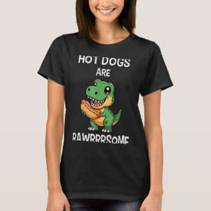 Camiseta Cachorro-Quente Dinossauro T Rex Engraçad