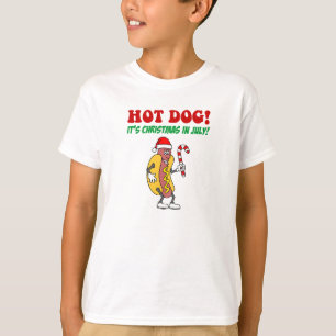 Camiseta Cachorro Quente É Natal Em Julho Bonito