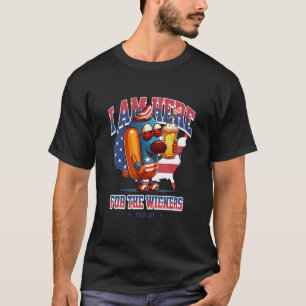 Camiseta Cachorro-quente Engraçado Wiener 4 de Julho Patrió