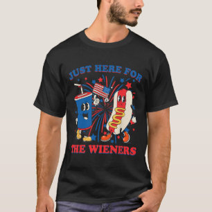 Camiseta Cachorro Quente Estou aqui apenas para os Wieners 
