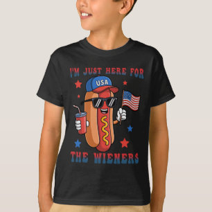 Camiseta Cachorro-quente Estou Aqui Apenas Para Salsichas 4
