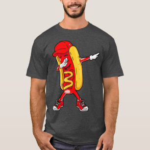 Camiseta Cachorro Quente Fazendo Dança De Batido De Batido