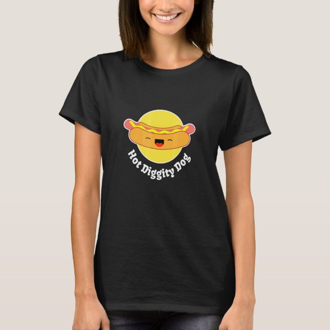 Camiseta Cachorro Quente Feliz, Cachorro Quente Dizendo (Frente)