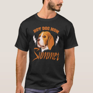 Camiseta Cachorro Quente Mãe Férias de Verão Animais de est