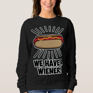 Camiseta Cachorro Quente para Homens e Mulheres Temos Um V