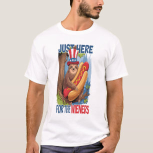Camiseta Cachorro Quente Sloth Churrasco 4 de Julho