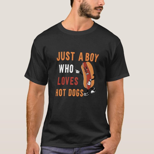 Camiseta Cachorro Quente Só Um Menino Que Adora Um Campeão  (Frente)