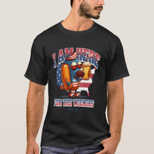 Camiseta Cachorro Quente Wiener 4 De Julho Patriótico