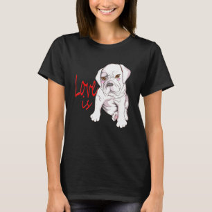 Camiseta Cachorro Raça Francesa Amor Diz Bulldog