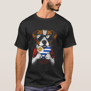 Camiseta Cachorro Raízes Uruguayas Coração Orgulho Uruguaio