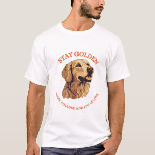 Camiseta Cachorro Realista Retriever Dourado Fique Dourado