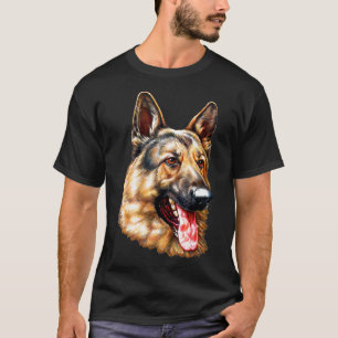 Camiseta Cachorro Retrato do german shepherd