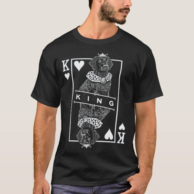 Camiseta Cachorro Retriever de Capa Encaracolada Rei dos Co (Frente)